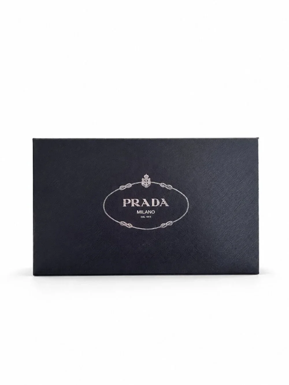 PRADA Milano Navy Blue Saffiano Print Empty Shoe Box 13.5” x 8” x 5.5”